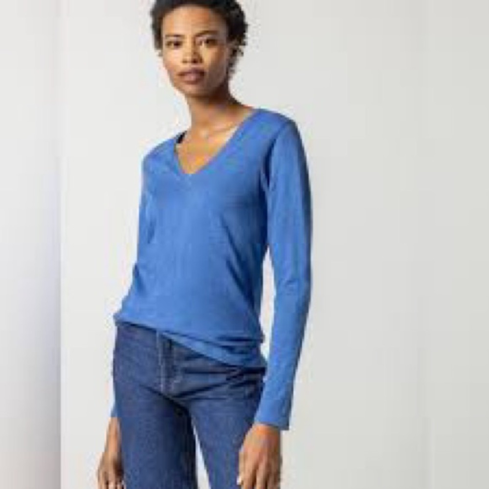 Fenn Wright Manson Teal V-Neck Top